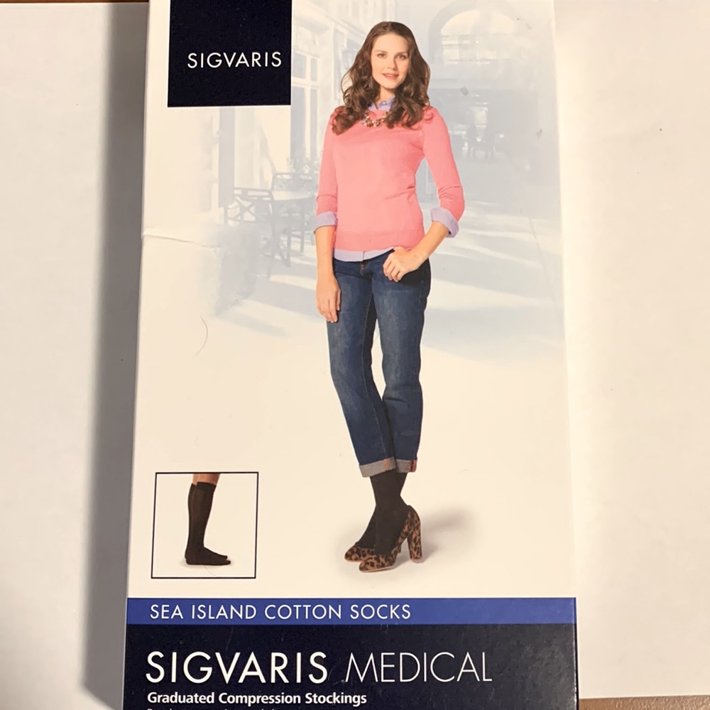 ✨SIGVARIS Sea Island Cotton Medical Socks Compression Socks Sz SL